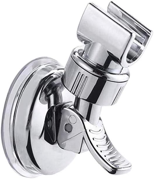 Heavy-Duty Suction Cup Shower Head Holder | Drill-Free Adjustable Shower Bracket | Chrome-Plated Finish | 360° Swivel Rotation | Tool-Free Wall Mount