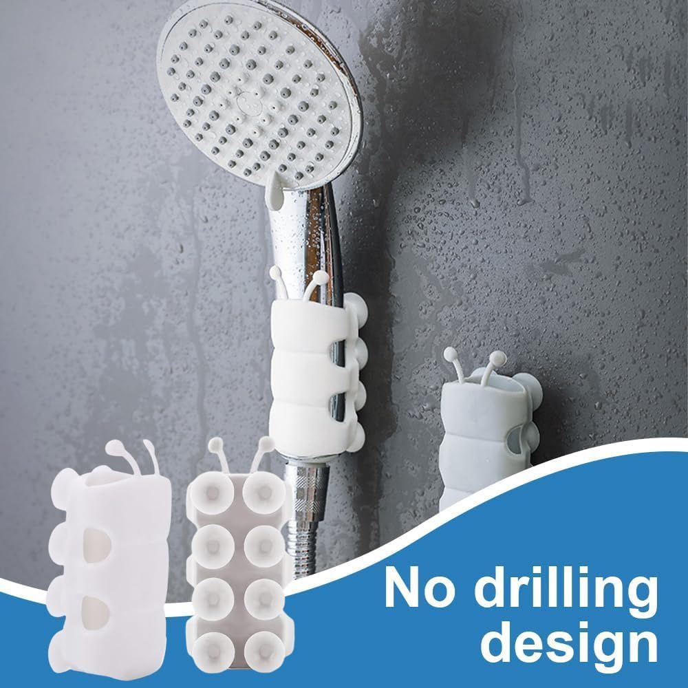 4-Pack Silicone Suction Wall Clips | Multi-Function Cable Toothbrush Towel Holders | Cute Caterpillar Design | Adhesive-Free | Soft Rubber Material