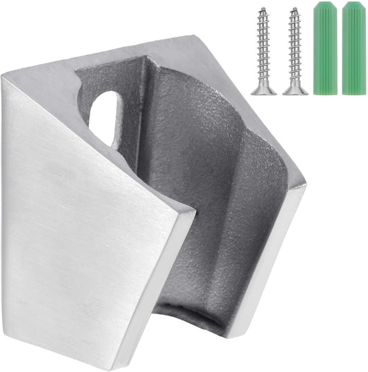 Stainless Steel Shower Head Wall Mount Holder | Fixed Bracket with Screws and Anchors | Fits Conical Shower End | Rustproof & Durable